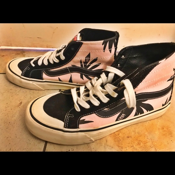 vans pink palm tree